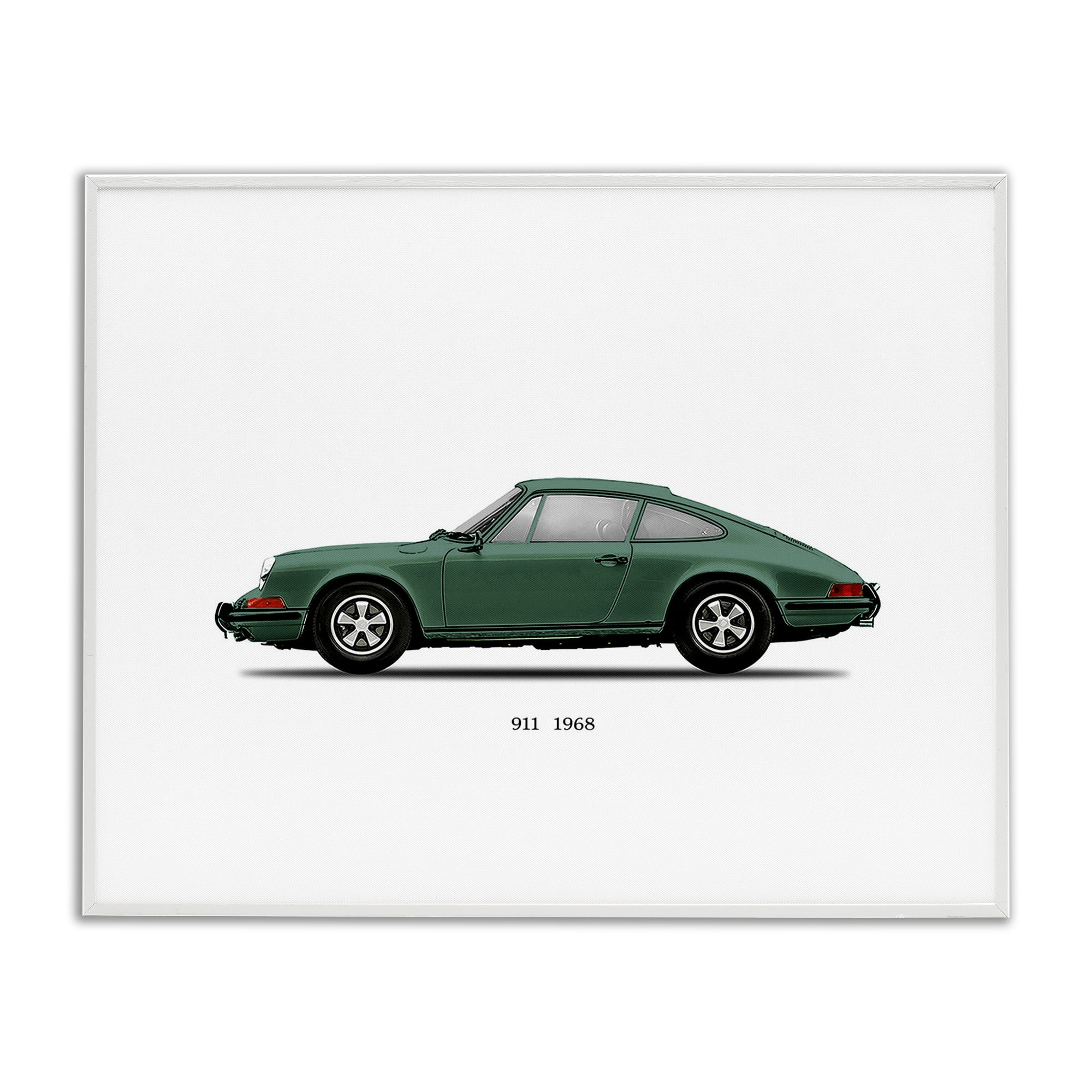 Stupell Industries Green Vintage Car Model White Framed Giclee Art, design by Mark Rogan