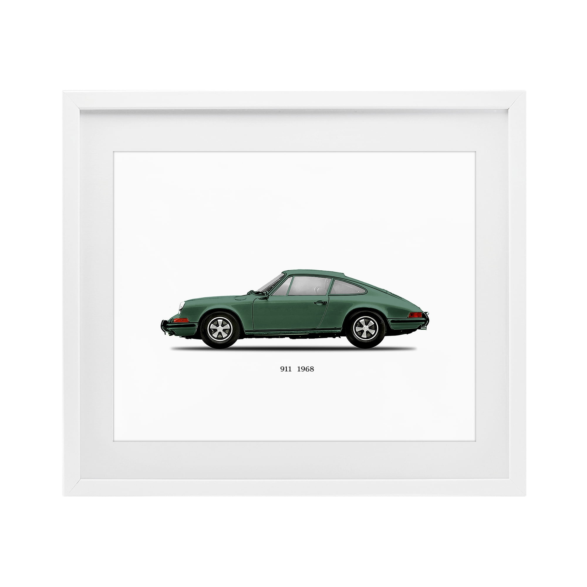 Stupell Industries Green Vintage Car Model White Framed Print Under Glass, design by Mark Rogan