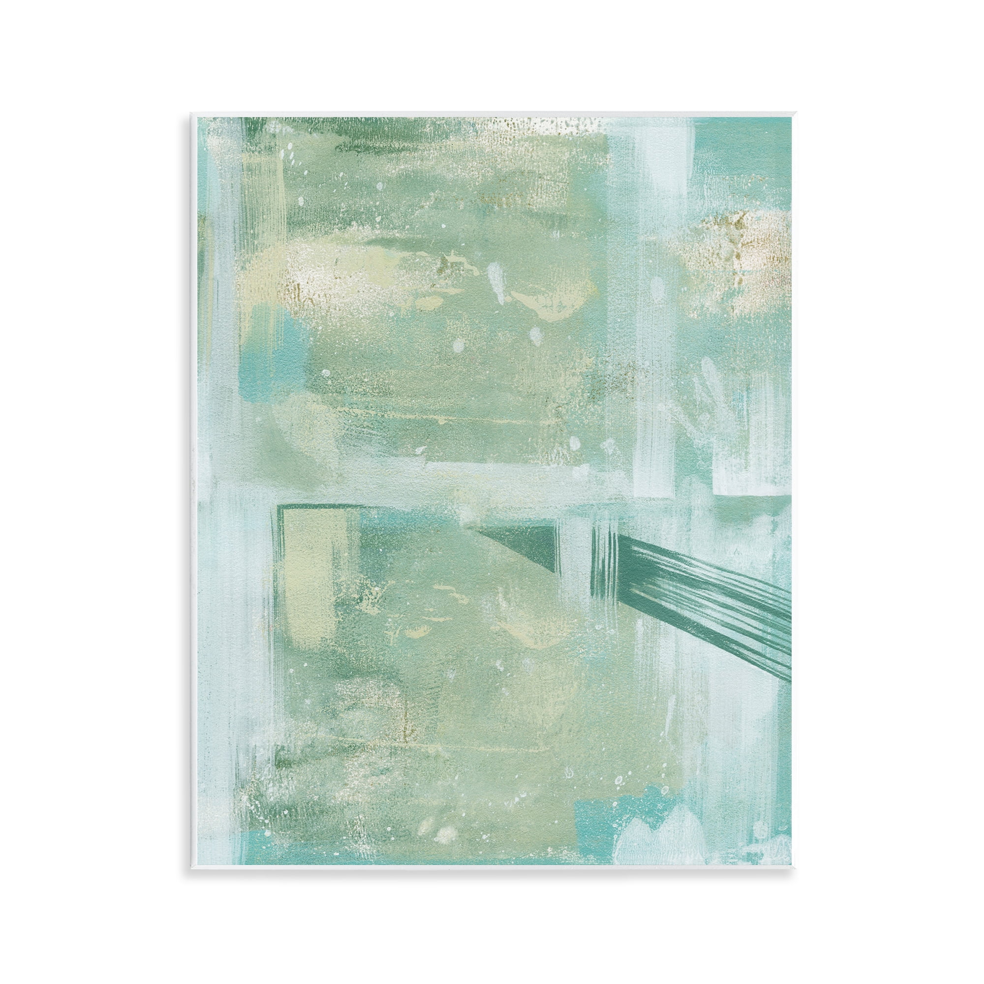 Stupell Industries Green Weathered Abstract Abstract Painting Unframed Art Print Wall Art, 11 x 14