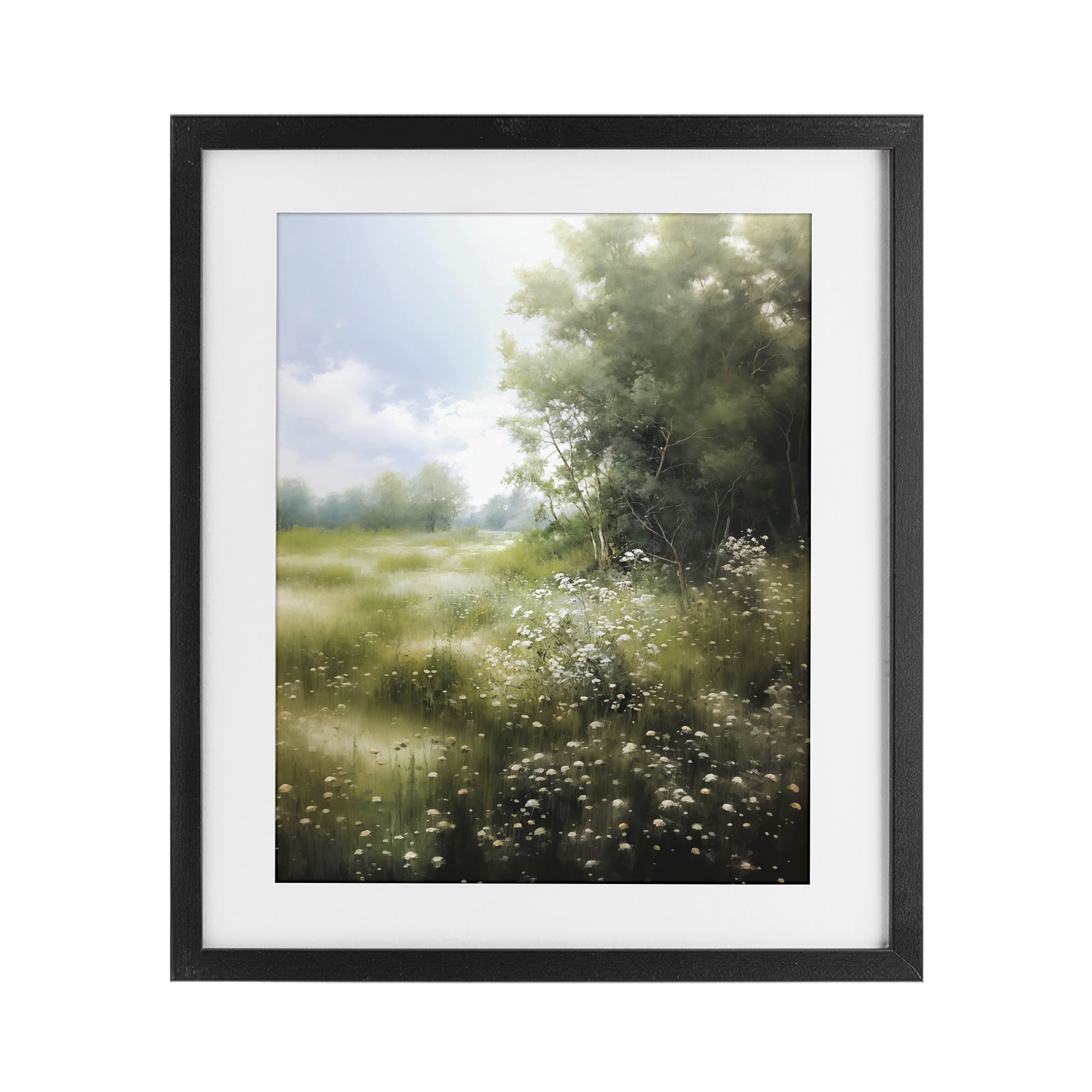 Stupell Industries Greener Pastures Landscape Black Framed Print Under Glass, design by Heidi Kuntz