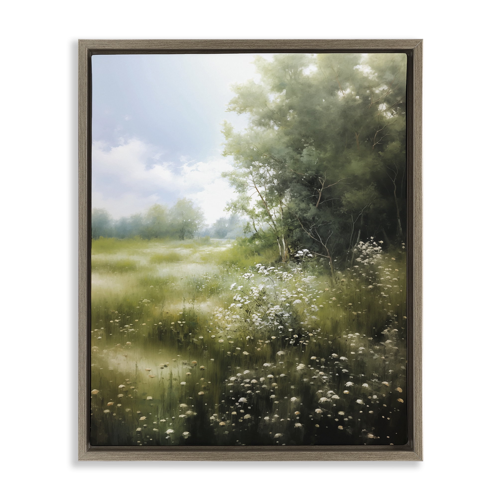 Stupell Industries Greener Pastures Landscape Brown Framed Floater Canvas Wall Art, design by Heidi Kuntz