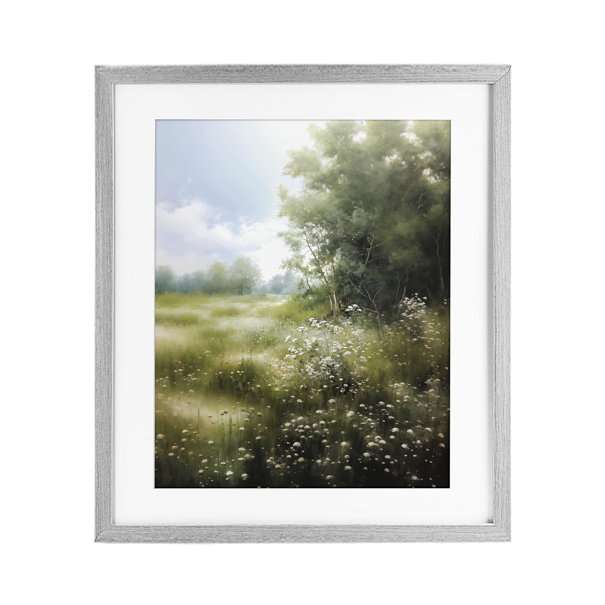 Stupell Industries Greener Pastures Landscape Gray Framed Print Under Glass, design by Heidi Kuntz
