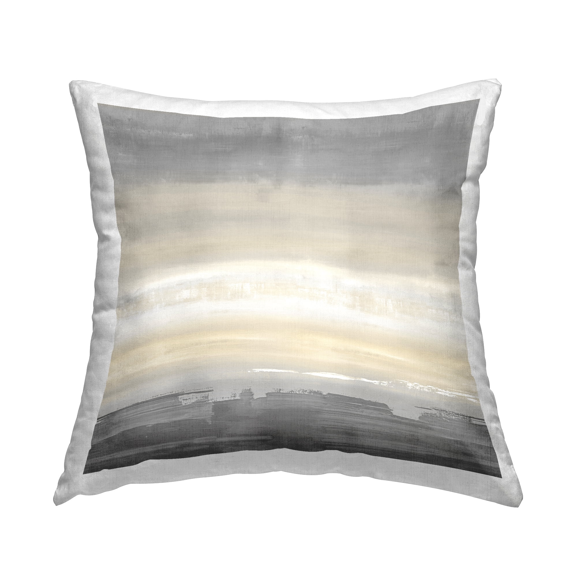 Stupell Industries Grey Abstract Landscape Square Decorative Printed Throw Pillow, 18 x 18