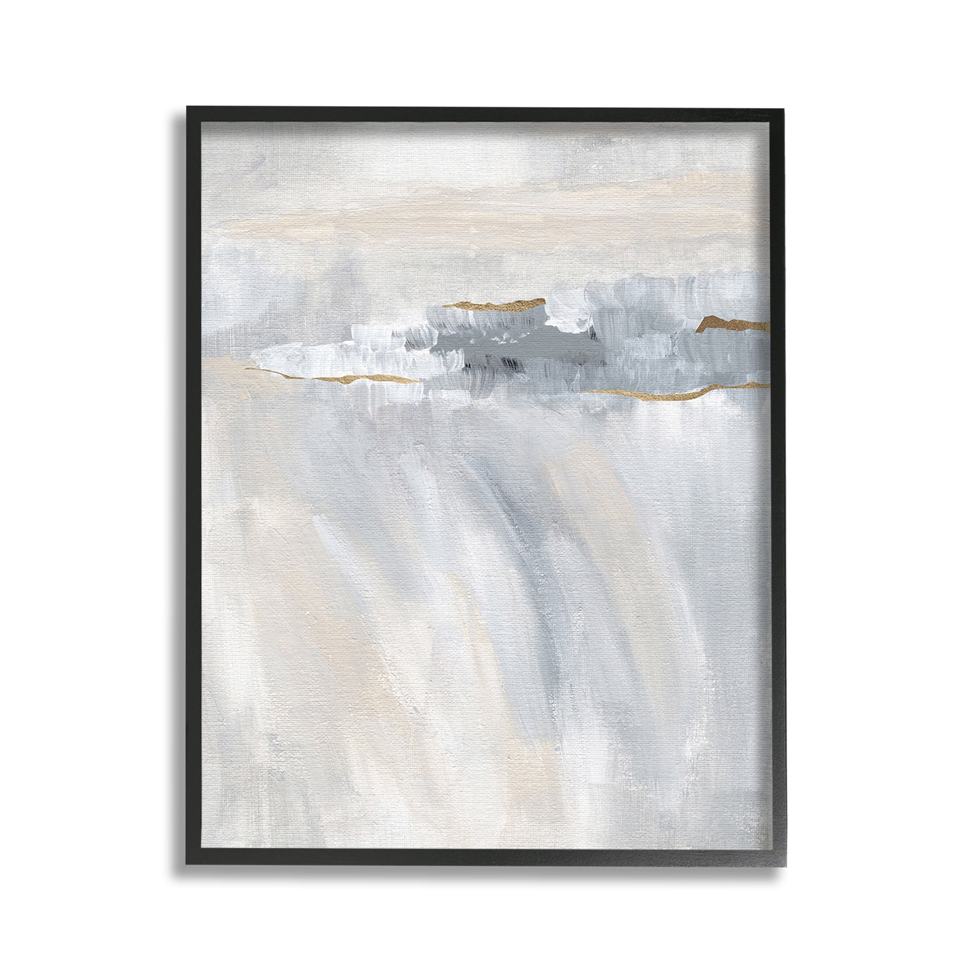 Stupell Industries Grey Abstract Movement Abstract Painting Black Framed Art Print Wall Art, 11 x 14