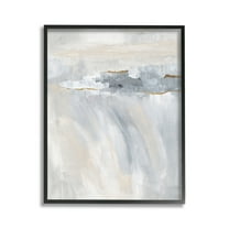 Stupell Industries Grey Abstract Movement Abstract Painting Black Framed Art Print Wall Art, 11 x 14