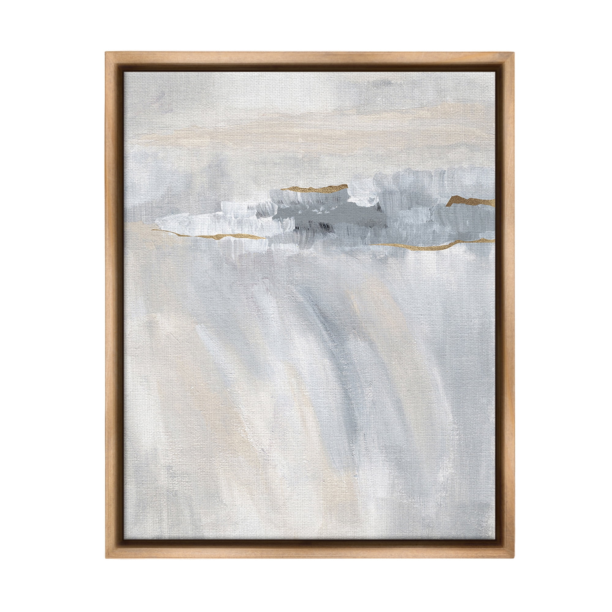 Stupell Industries Grey Abstract Movement Abstract Painting Brown Floater Framed Canvas Art Print Wall Art, 17 x 21