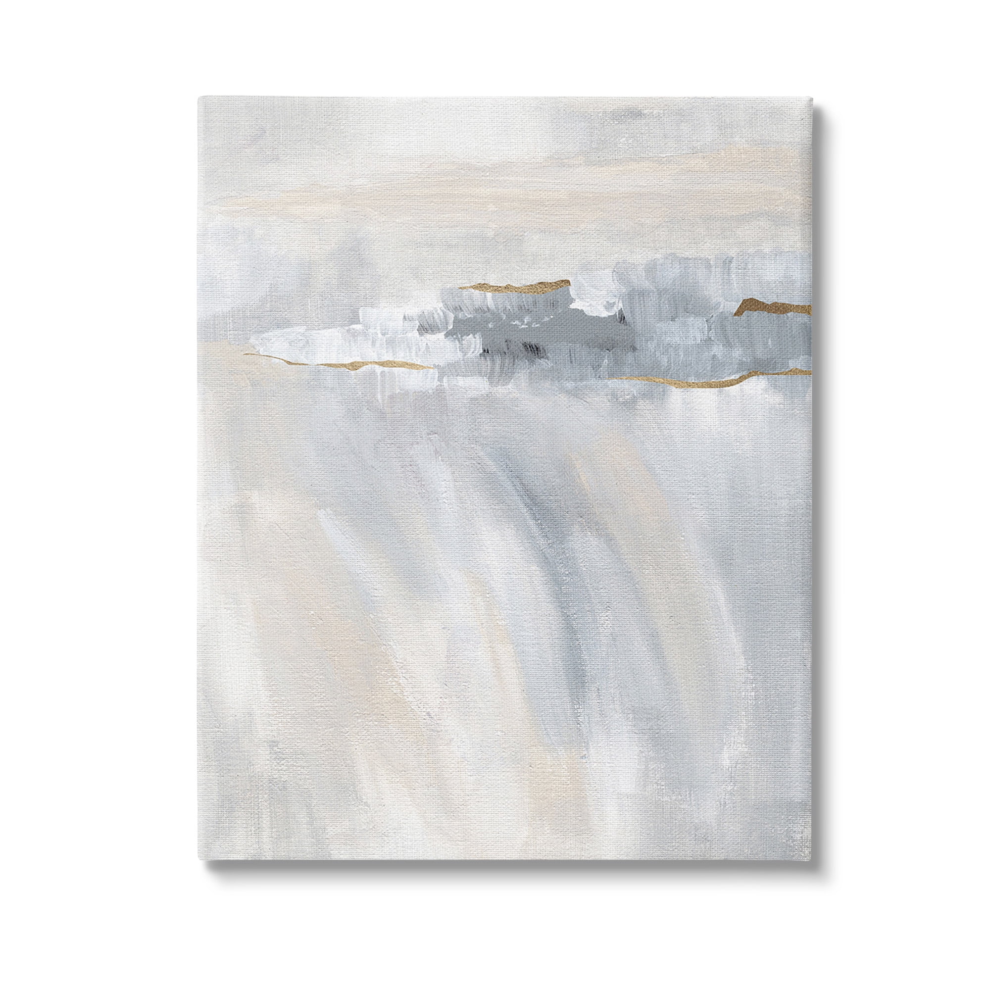 Stupell Industries Grey Abstract Movement Abstract Painting Gallery Wrapped Canvas Art Print Wall Art, 24 x 30
