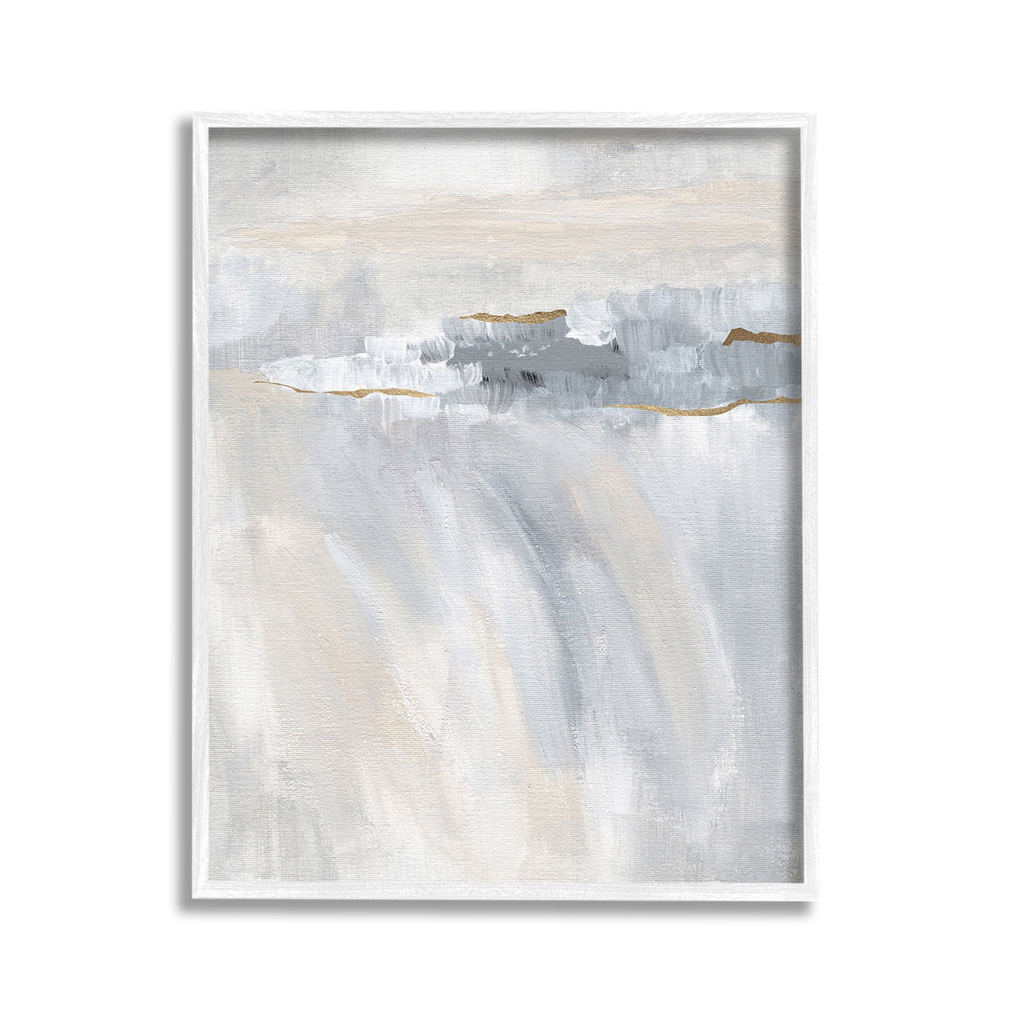 Stupell Industries Grey Abstract Movement Abstract Painting White Framed Art Print Wall Art, 11 x 14