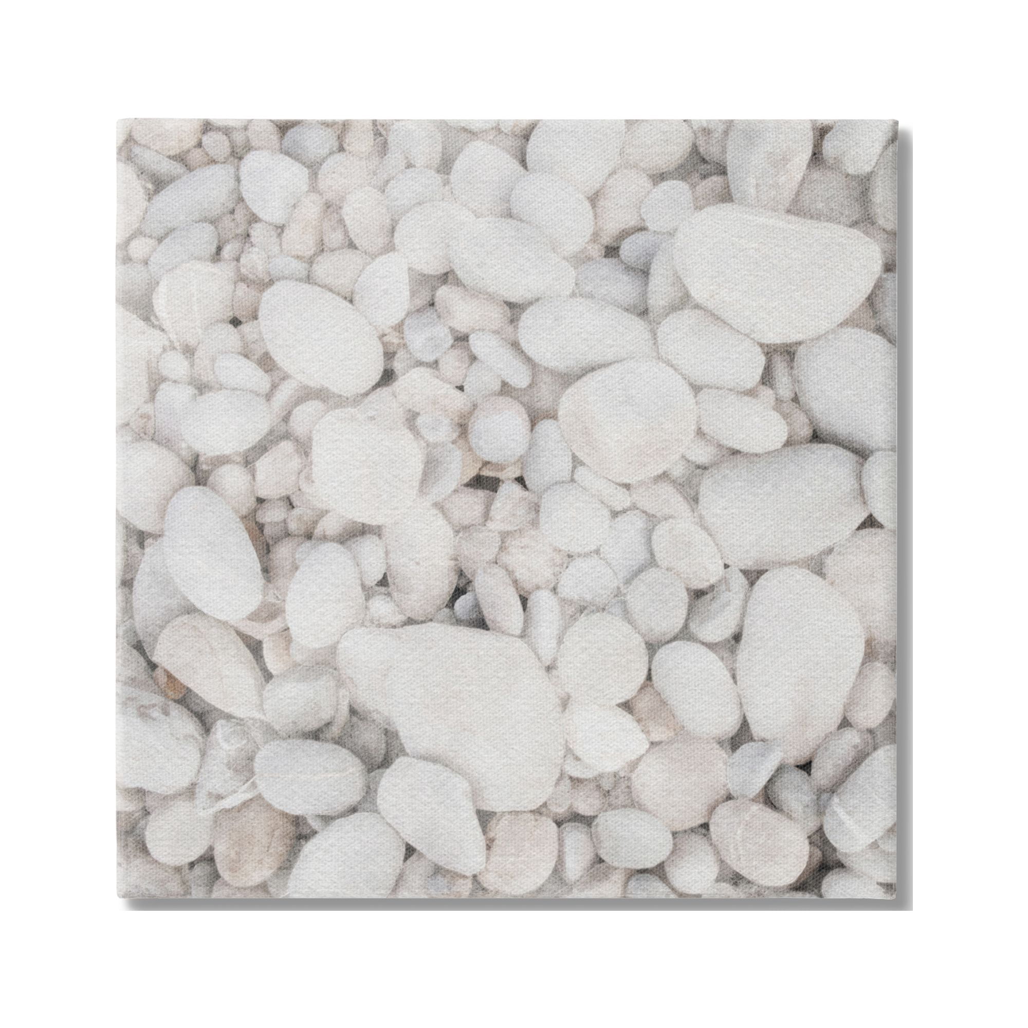 Stupell Industries Grey Beach Pebbles Nature Painting Gallery Wrapped Canvas Print Wall Art, 30 x 30