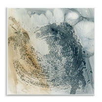 Stupell Industries Grey & Beige Paint Stroke Abstract Painting Unframed Art Print Wall Art, 12 x 12