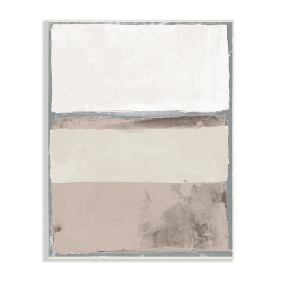 Stupell Industries Grey Blocked Abstraction Industrial Muddy Earth Tones, 13 x 19, Designed by Smith Haynes