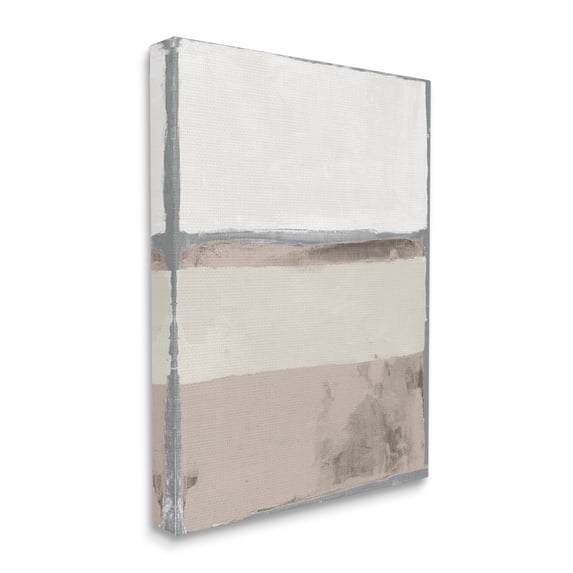 Stupell Industries Grey Blocked Abstraction Industrial Muddy Earth Tones Industrial Painting Gallery-Wrapped Canvas Print Wall Art, 16 x 20, Design by Smith Haynes