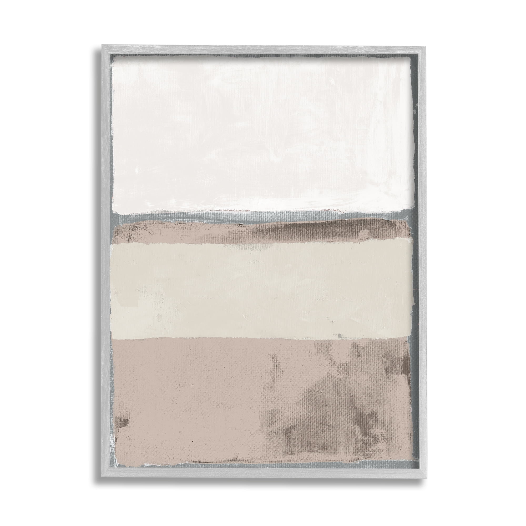 Stupell Industries Grey Blocked Abstraction Industrial Muddy Earth Tones Industrial Painting Gray Framed Art Print Wall Art, 24 x 30, Design by Smith Haynes