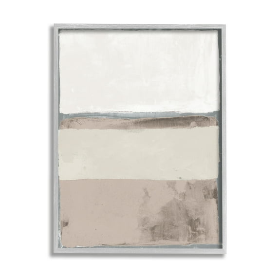 Stupell Industries Grey Blocked Abstraction Industrial Muddy Earth Tones Industrial Painting Gray Framed Art Print Wall Art, 16 x 20, Design by Smith Haynes