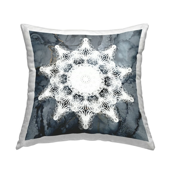 Stupell Industries Grey Boho Pattern Decorative Printed Throw Pillow, 18 x 18
