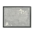 thumbnail image 1 of Stupell Industries Grey Distressed US Map Playful Typography Black Framed by Michael Mullan, 1 of 7