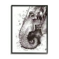 thumbnail image 1 of Stupell Industries Grey Elephant Curled Trunk Grey Paint Splatter, 11 x 14, Designed by Ros Ruseva, 1 of 7