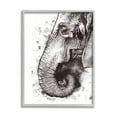 thumbnail image 1 of Stupell Industries Grey Elephant Curled Trunk Grey Paint Splatter Global Painting Gray Framed Art Print Wall Art, 11 x 14, Design by Ros Ruseva, 1 of 7