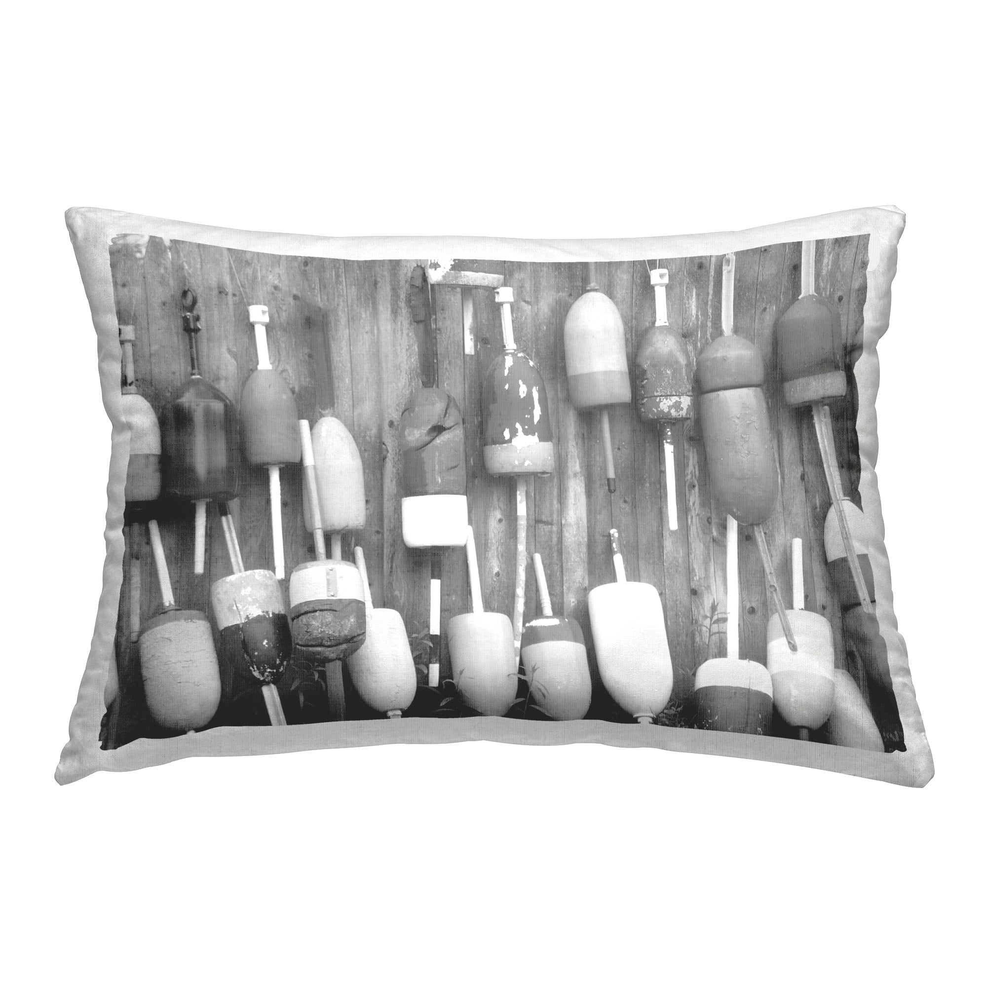 Stupell Industries Grey Fishing Bobbers Decorative Printed Throw Pillow Design by Lil' Rue