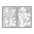 thumbnail image 1 of Stupell Industries Transitional Grey Foliage Impression Black 2pc Framed Giclee Art Set, 12 x 18 each, by Stellar Design Studio, 1 of 7