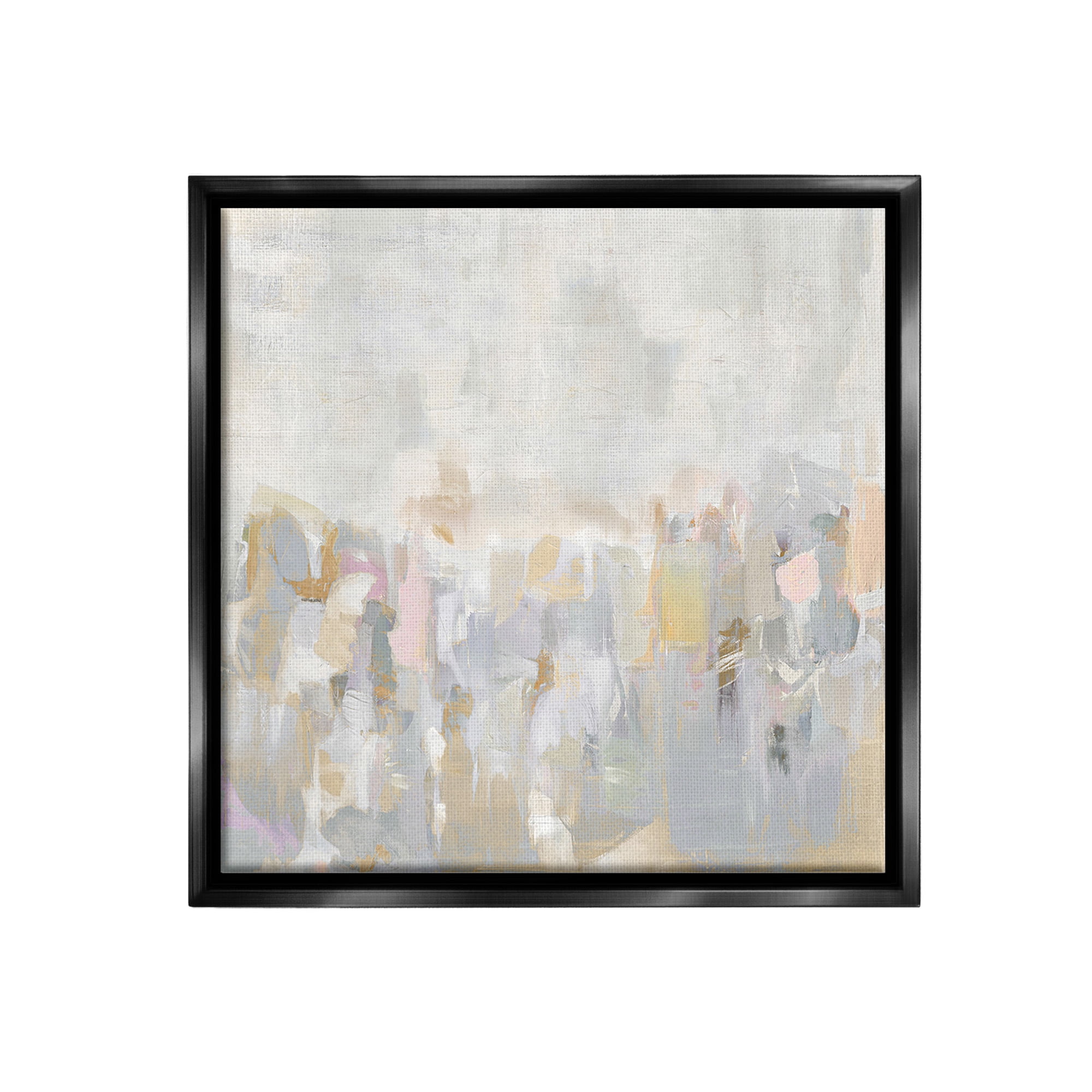 Stupell Industries Grey Gradient Landscape Abstract Painting Black Floater Framed Canvas Art Print Wall Art, 25 x 25