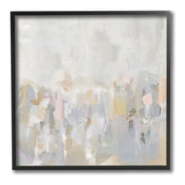 Stupell Industries Grey Gradient Landscape Abstract Painting Black Framed Art Print Wall Art, 12 x 12