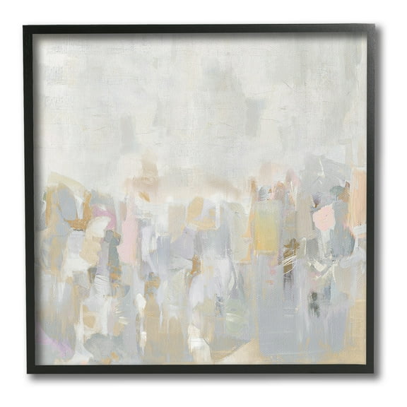 Stupell Industries Grey Gradient Landscape Abstract Painting Black Framed Art Print Wall Art, 12 x 12