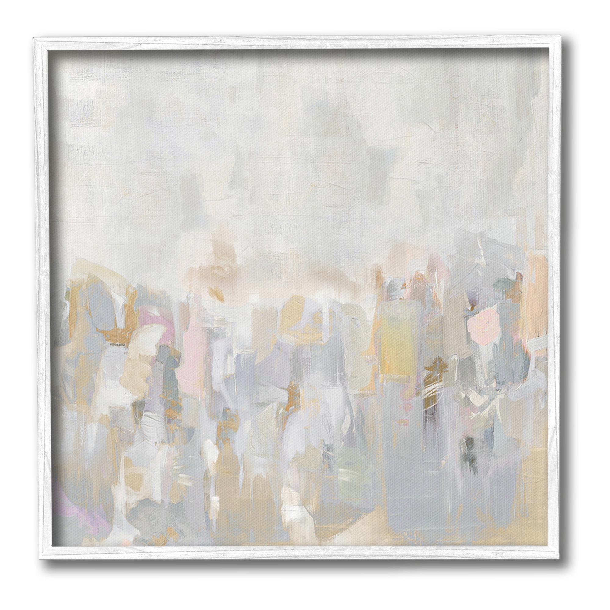 Stupell Industries Grey Gradient Landscape Abstract Painting White Framed Art Print Wall Art, 24 x 24