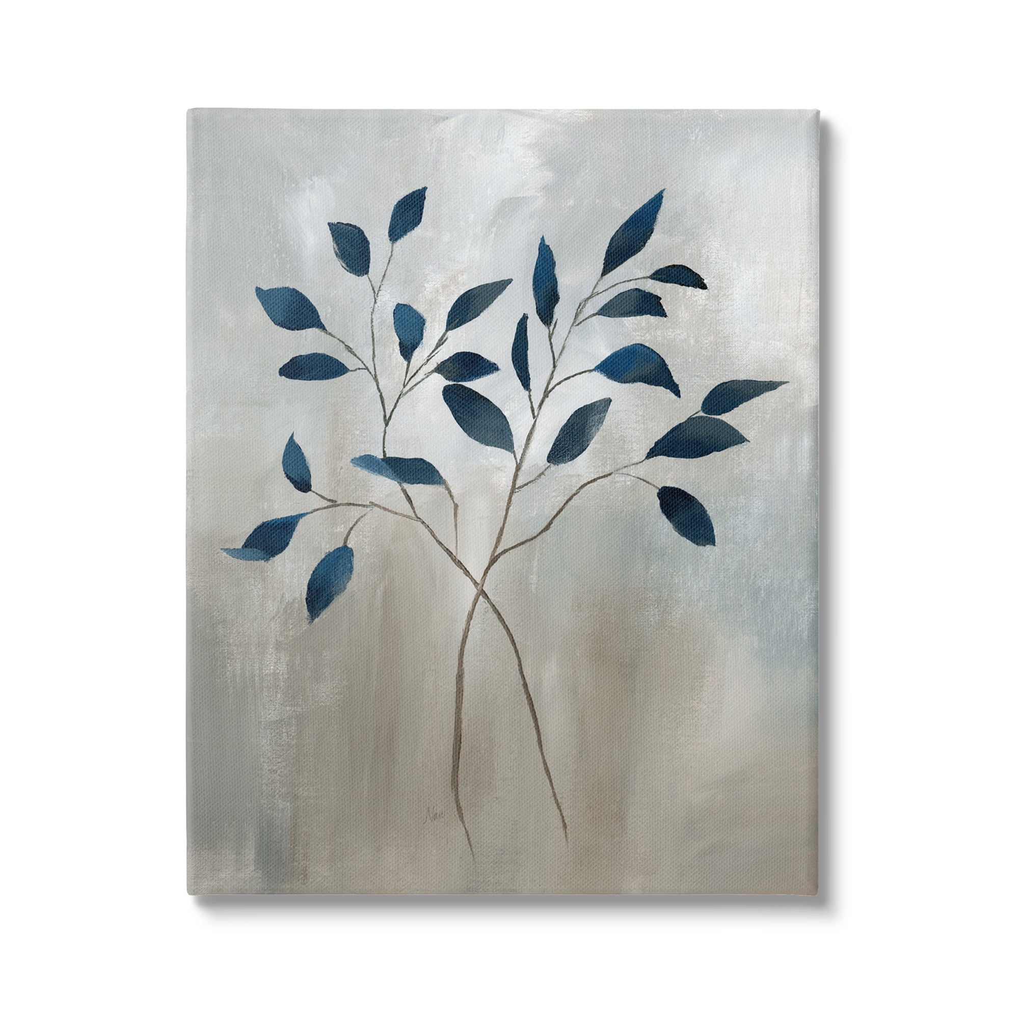 Stupell Industries Grey Herb Sprigs Botanical & Floral Painting Gallery Wrapped Canvas Print Wall Art, 16 x 20
