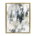 thumbnail image 1 of Stupell Industries Industrial Grey Layered Restless Shapes Gold Floating Frame Canvas Art, 17 x 21, by June Erica Vess, 1 of 8