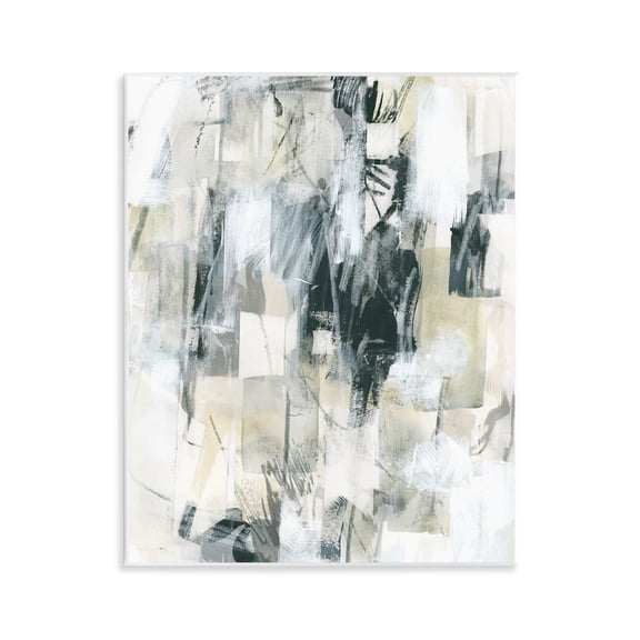 Stupell Industries Grey Layered Restless Shapes Abstract Painting Unframed Art Print Wall Art, 11 x 14