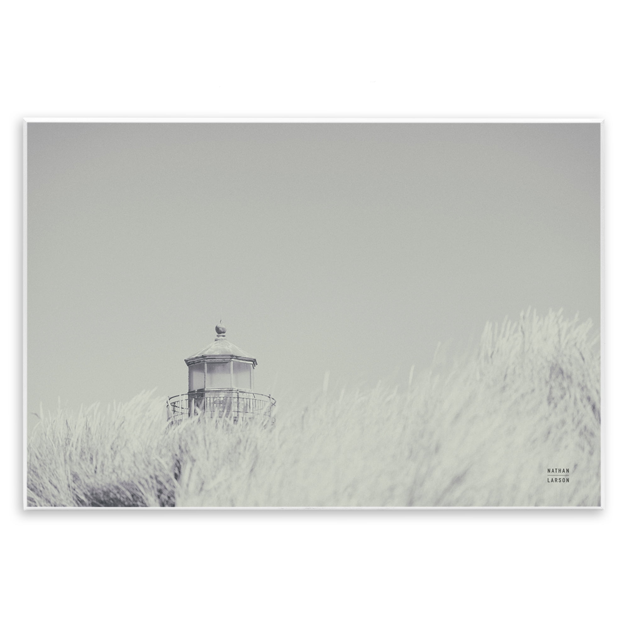 Stupell Industries Grey Lighthouse View Landscape Photography Unframed Art Print Wall Art, 19 x 13