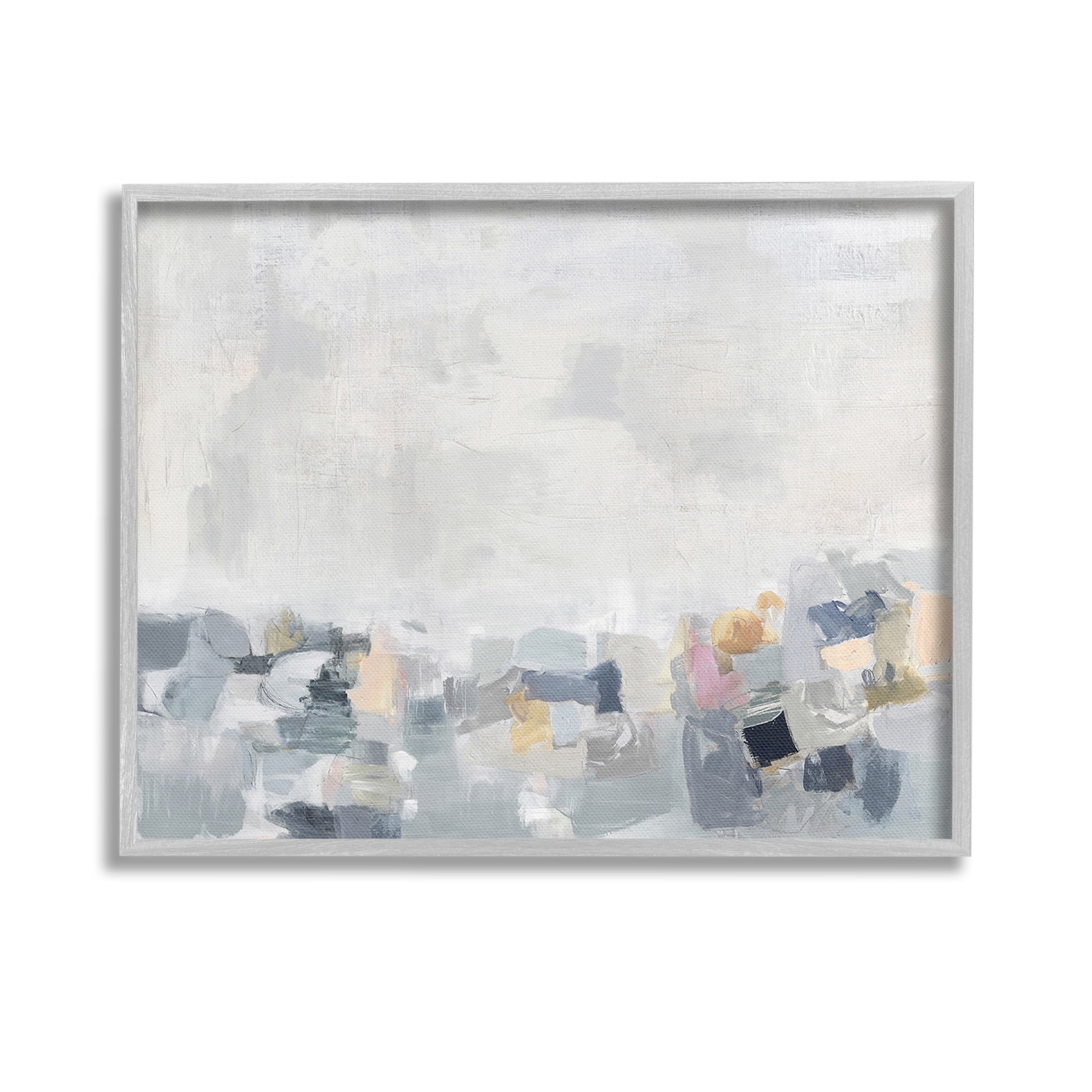 Stupell Industries Grey Modern Landscape Abstract Painting Gray Framed Art Print Wall Art, 14 x 11