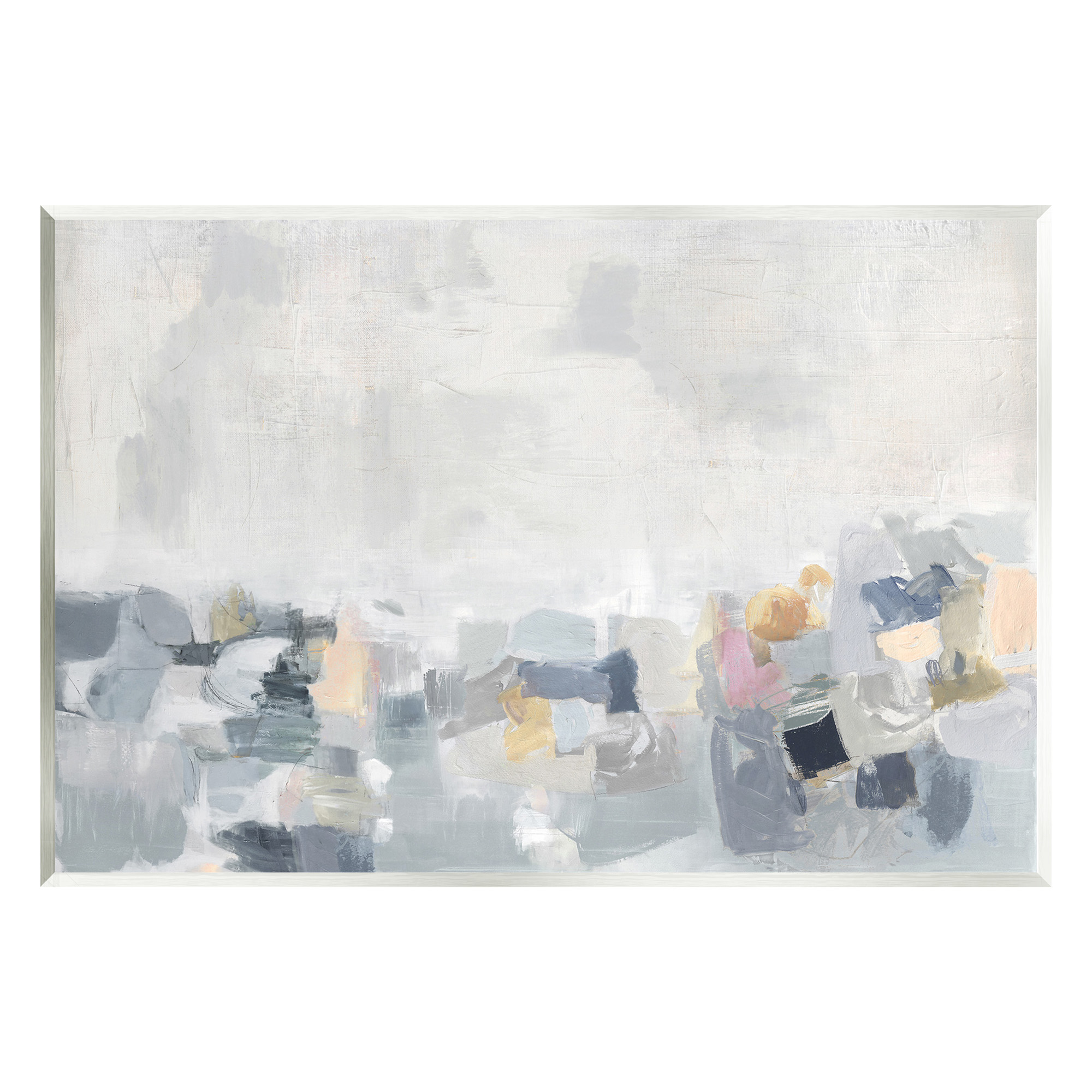 Stupell Industries Grey Modern Landscape Abstract Painting Unframed Art Print Wall Art, 19 x 13