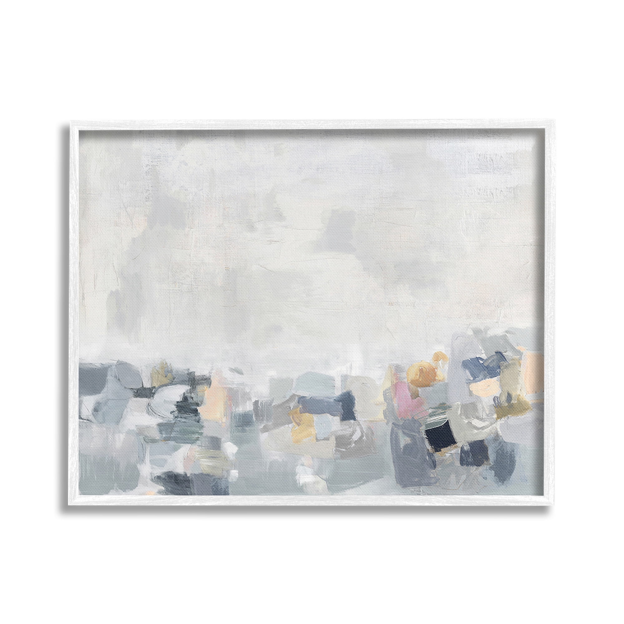 Stupell Industries Grey Modern Landscape Abstract Painting White Framed Art Print Wall Art, 30 x 24