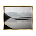 thumbnail image 1 of Stupell Industries Grey Mountain Peaks Lake Reflection Coastal Photography Gold Floater Framed Art Print Wall Art, 1 of 6