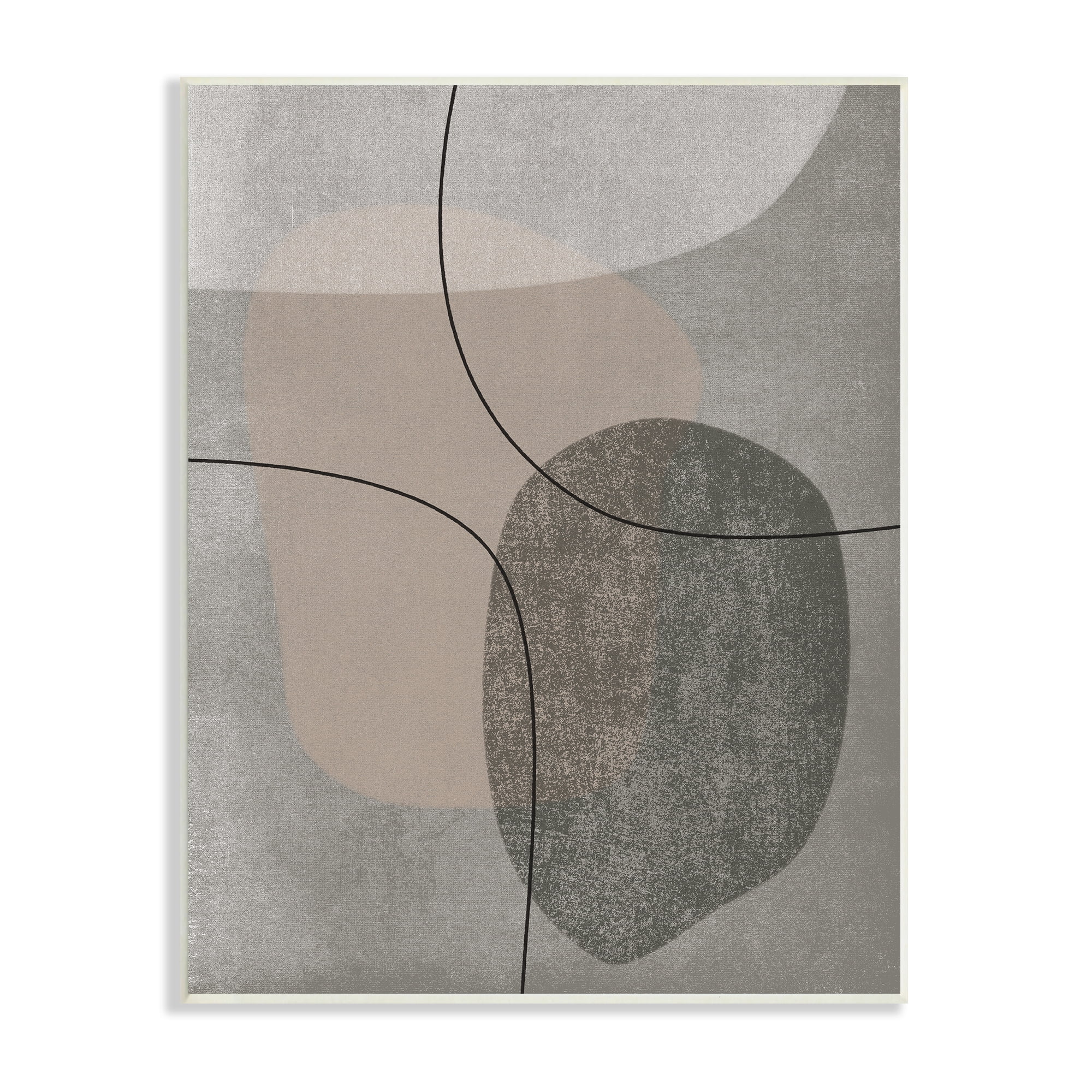 Stupell Industries Grey Pebble Like Shapes with Abstract Pattern, 13 x 19, Designed by JJ Design House LLC
