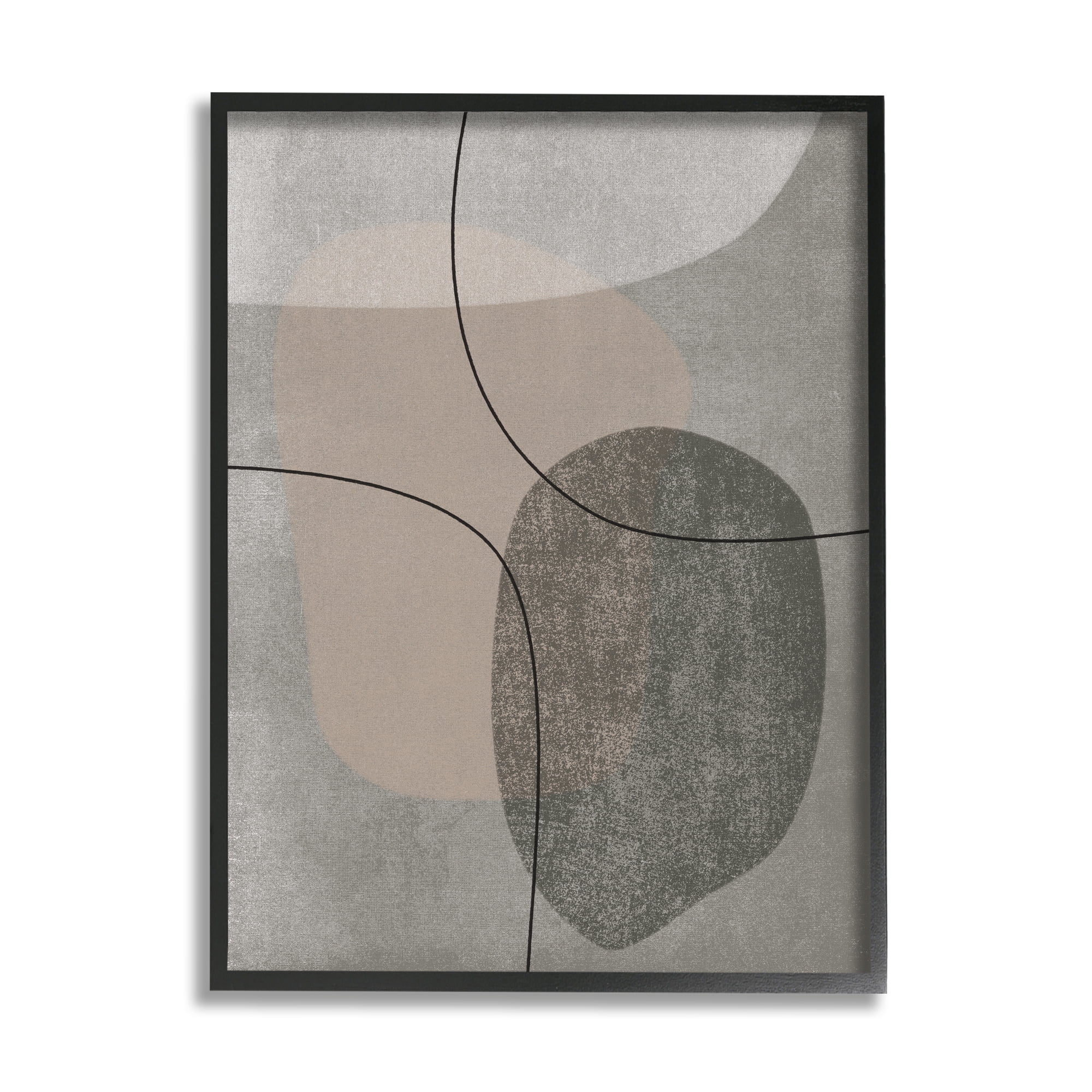 Stupell Industries Grey Pebble Like Shapes with Abstract Pattern, 16 x 20, Designed by JJ Design House LLC