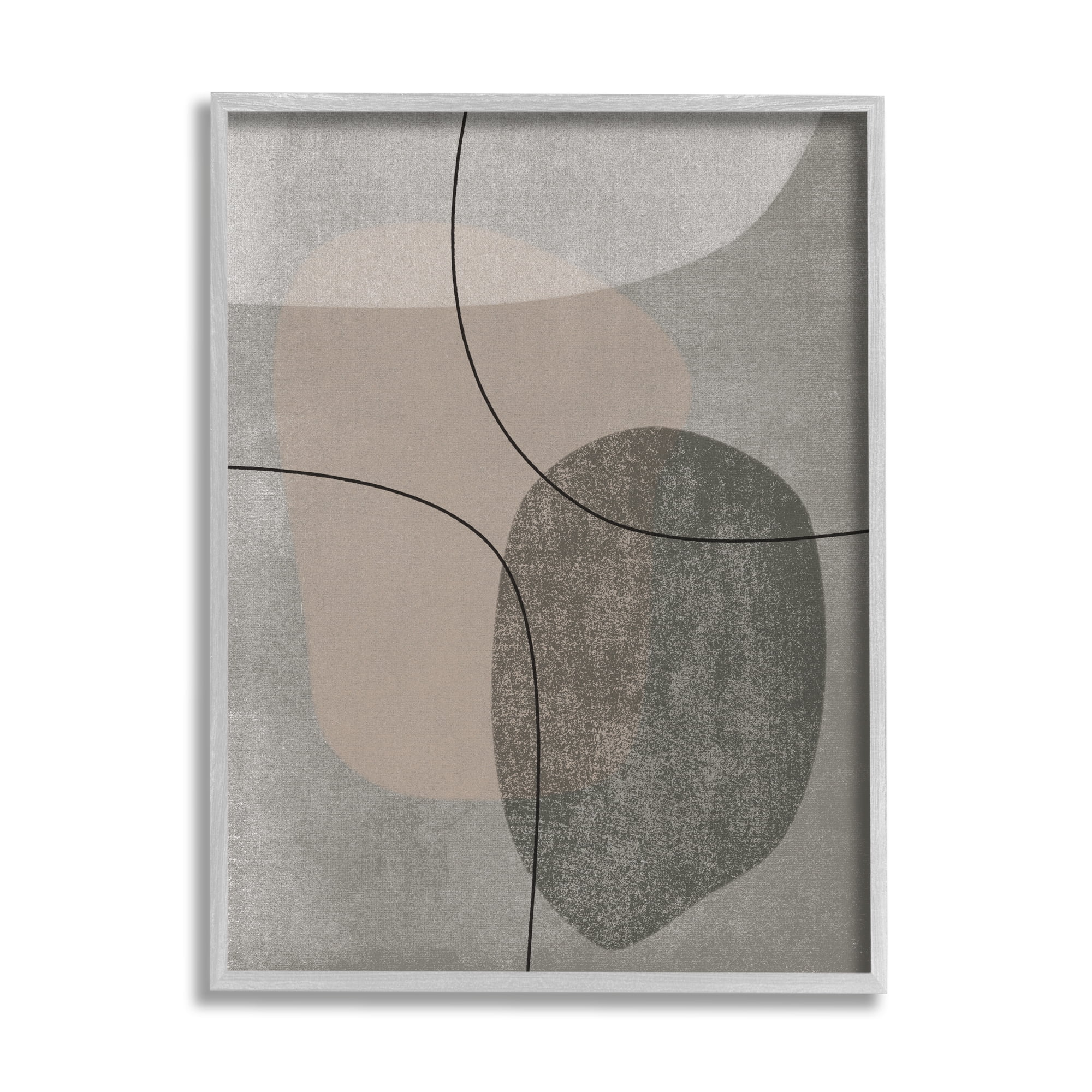Stupell Industries Grey Pebble Like Shapes with Abstract Pattern, 24 x 30, Designed by JJ Design House LLC