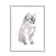 thumbnail image 1 of Stupell Industries Grey Shorthair Kitten Portrait Minimal Pet Cat Animals & Insects Painting White Framed Art Print Wall Art, 11 x 14, 1 of 8