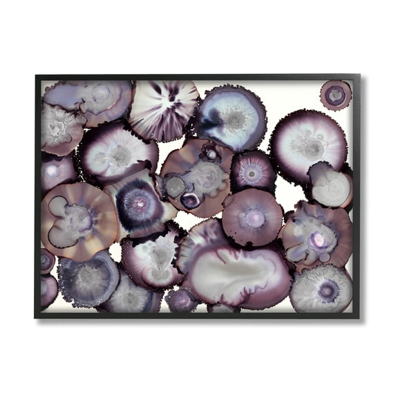 Stupell Industries Grey and Purple Abstract Geode , 24 x 30,Design by Laura Van Horne