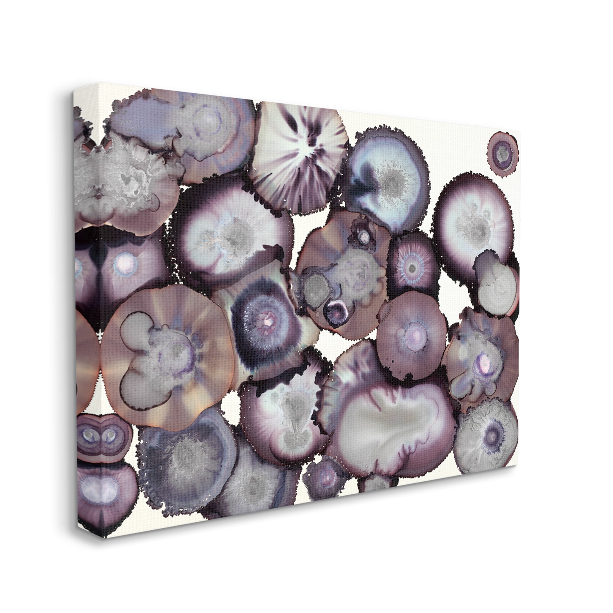 Stupell Industries Grey and Purple Abstract Geode , 36 x 48,Design by Laura Van Horne