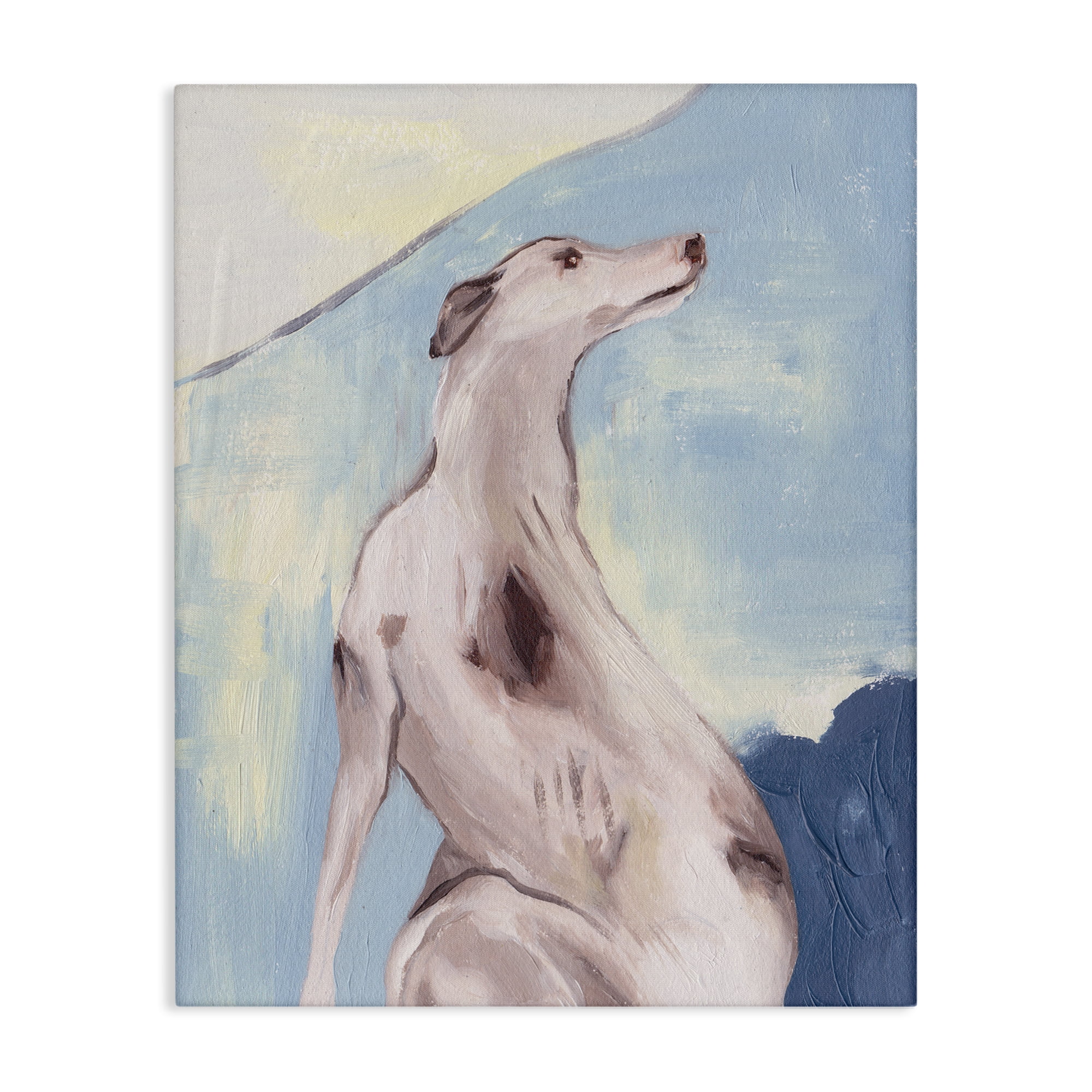 Stupell Industries Greyhound Abstract Painting Animals & Insects Painting Gallery Wrapped Canvas Art Print Wall Art, 36 x 48
