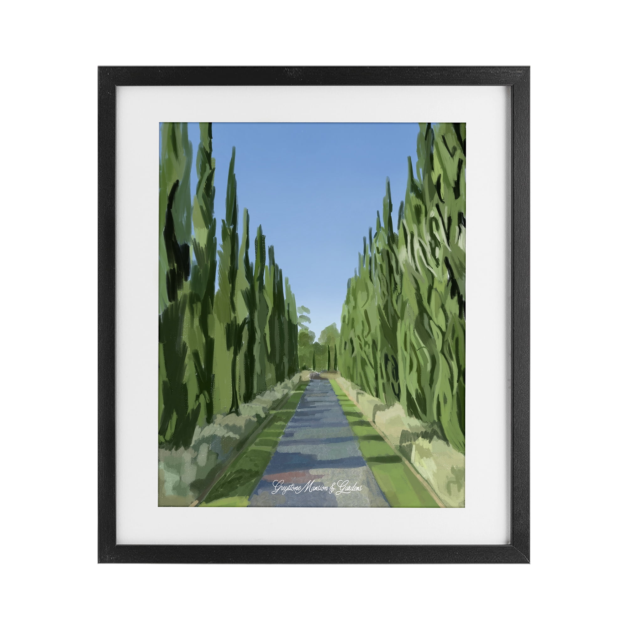 Stupell Industries Greystone Gardens Path Black Framed Print Under Glass, design by Amelia Noyes