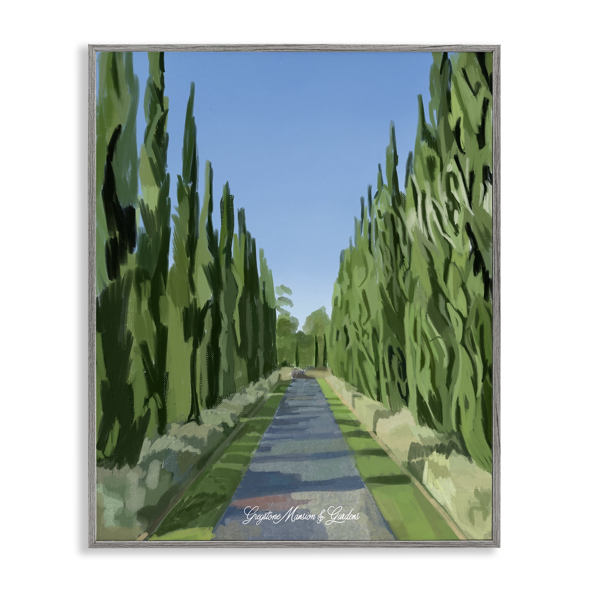 Stupell Industries Greystone Gardens Path Gray Framed Giclee Art, design by Amelia Noyes