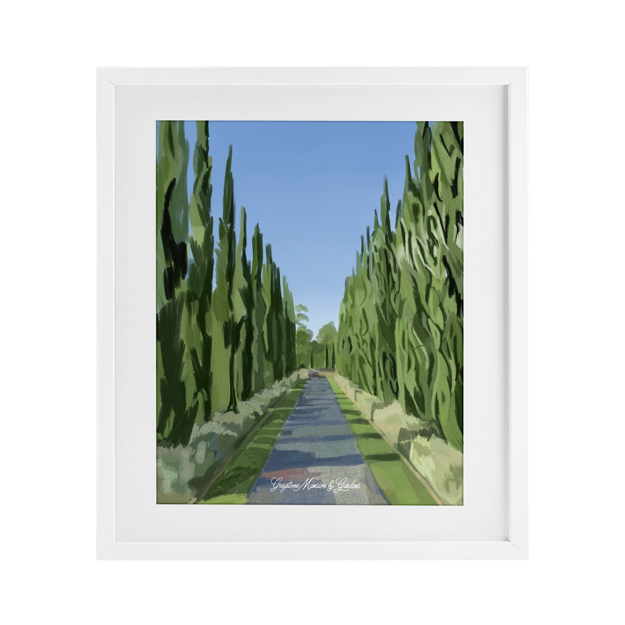 Stupell Industries Greystone Gardens Path White Framed Print Under Glass, design by Amelia Noyes