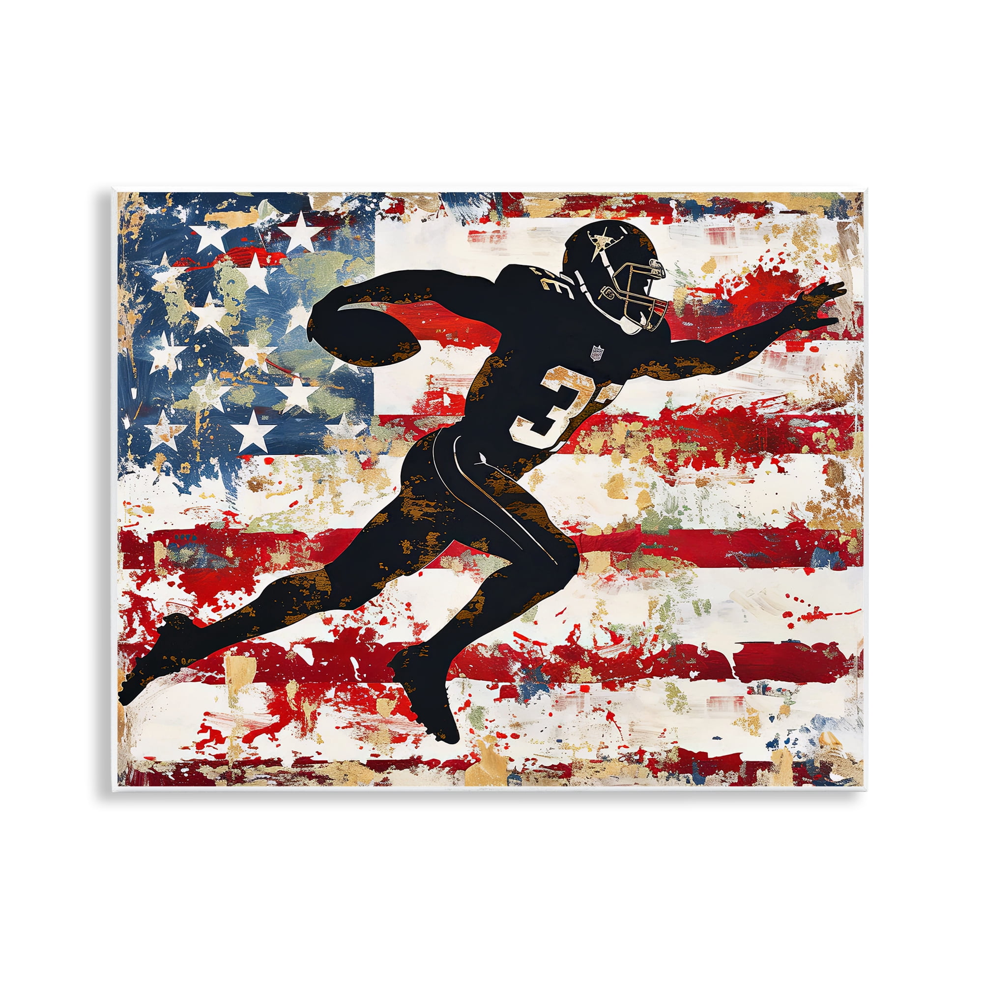Stupell Industries Gridiron Glory Player Wall Plaque Art, design by Ray Powers