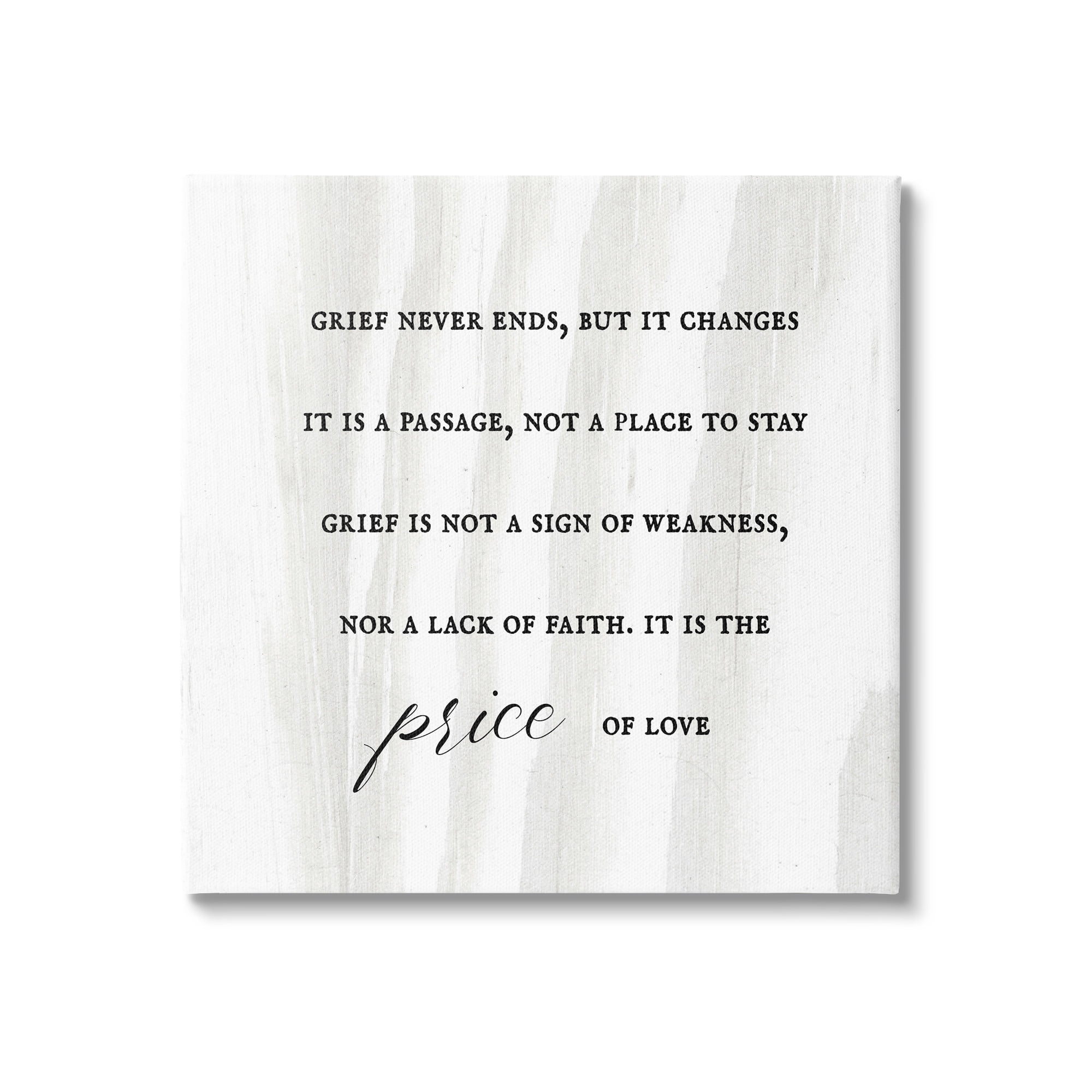 Stupell Industries Grief Is Love Inspirational Sorrowing Lamentation Phrase ,24 x 24, Design by Daphne Polselli