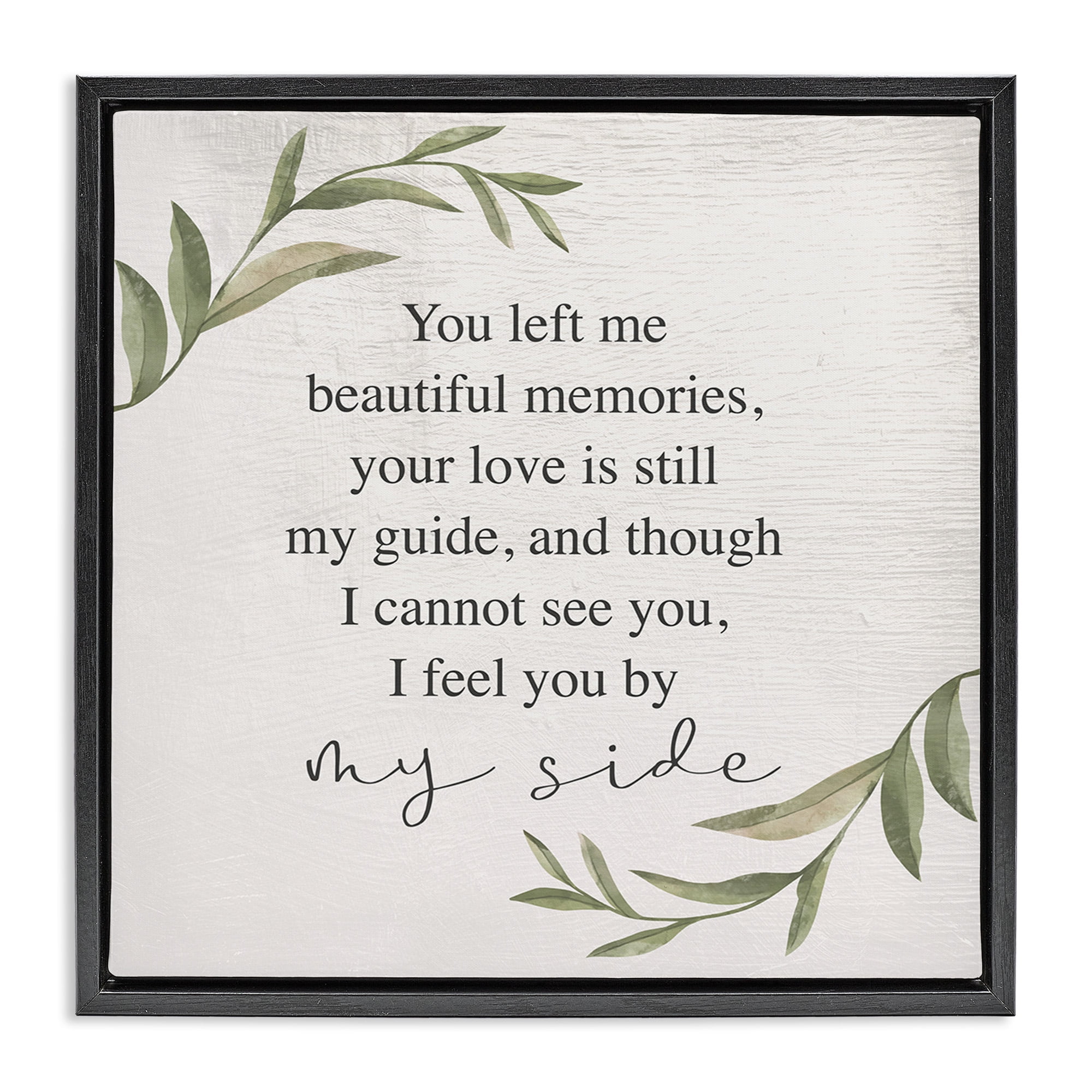 Black Framed Motivational Quote Canvas Print, 25 x 25