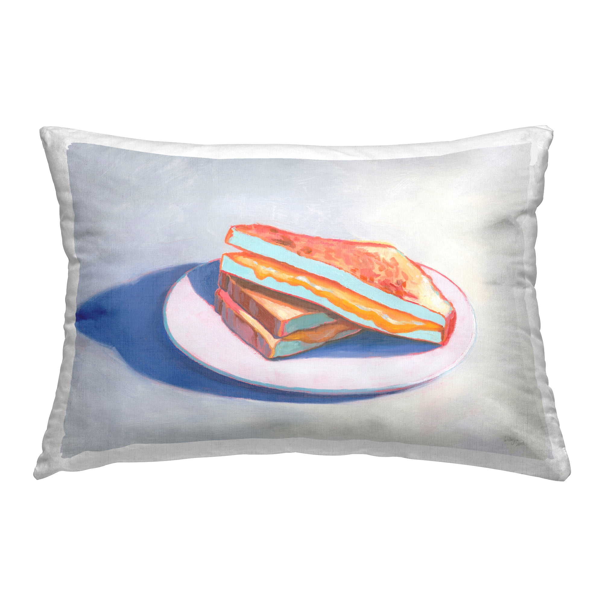 Stupell Industries Grilled Cheese Meal Decorative Printed Throw Pillow Design by Wellington Studio.